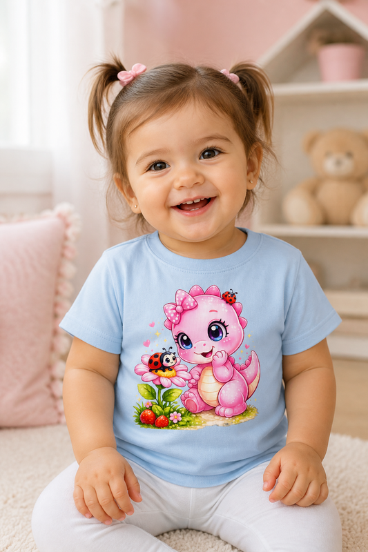 Süßes Baby T-Shirt für Mädchen – Rexy mit Erdbeeren