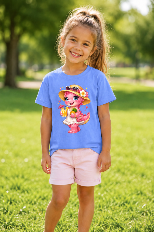 Sommer Dino T-Shirt für Mädchen – Rexy mit Ananas