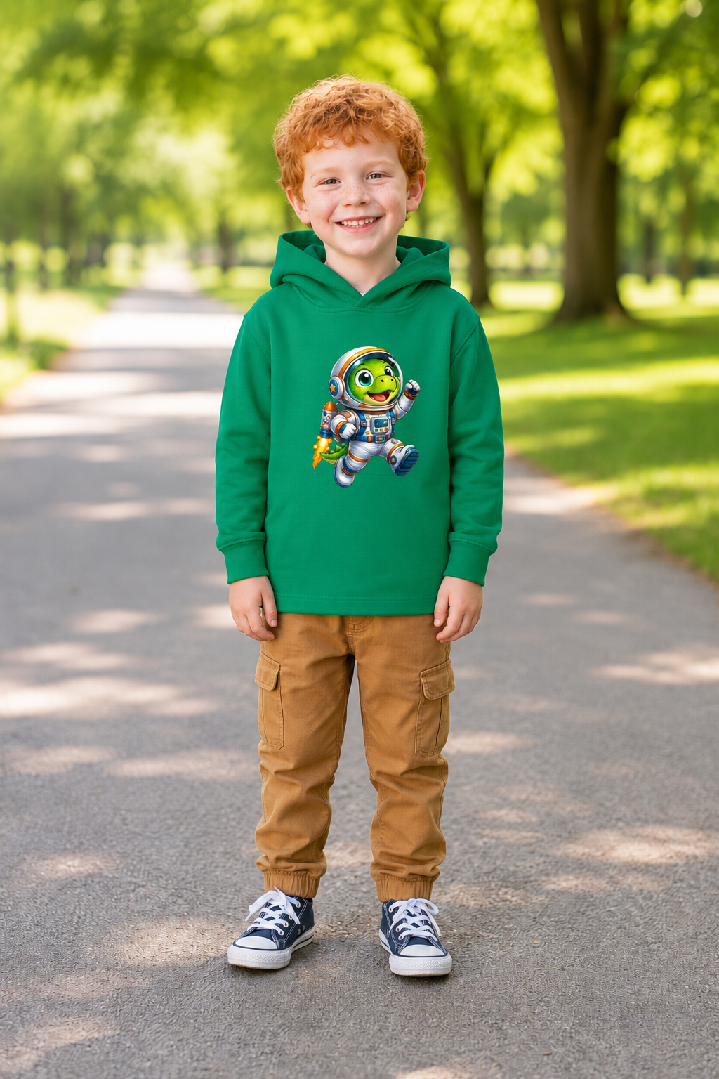 Kleinkind Hoodie mit Dino Astronaut