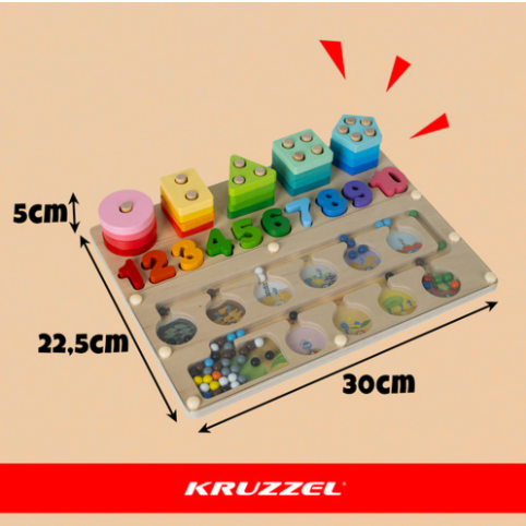 Kruzzel 26509 Lernspielzeug Maße 30 × 22,5 × 5 cm